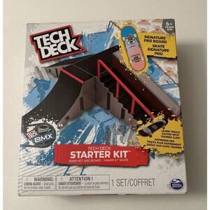 Tech Deck Starter Kit - Ramp Set with Board and Trainer Clips New Unopened